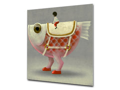 Printed tempered glass backsplash – Glass kitchen splashback NBS13 Abstract Graphics Series: Imagination concept