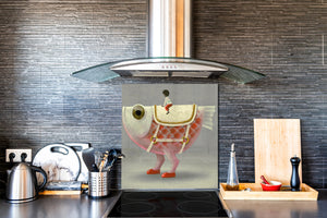Printed tempered glass backsplash – Glass kitchen splashback NBS13 Abstract Graphics Series: Imagination concept