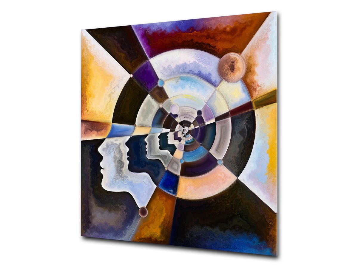 Printed tempered glass backsplash – Glass kitchen splashback NBS13 Abstract Graphics Series: Colors in us