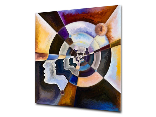 Printed tempered glass backsplash – Glass kitchen splashback NBS13 Abstract Graphics Series: Colors in us