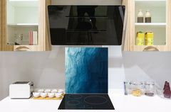 Toughened glass backsplash – Art glass design printed glass splashback NBS04 Rusted textures Series: Thorny waves