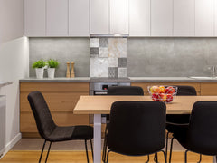 Stunning printed Glass backsplash – Tempered glass kitchen wall panel NBS07 Vintage leaves and patterns Series: Stone mosaic background