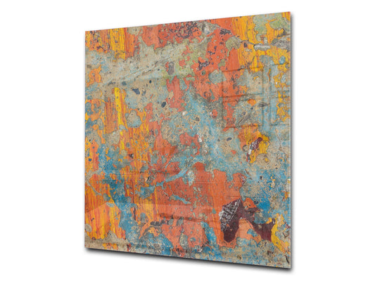 Printed tempered glass backsplash – Glass kitchen splashback NBS06 Textures and tiles 2 Series: Concrete wall color panorama