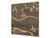 Printed Tempered glass wall art – Glass kitchen backsplash NBS05 Textures and tiles 1 Series: Golden branches on a brown background
