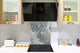 Stylish Tempered glass backsplash – Glass kitchen splashback – Glass upstand NBS01 Marbles 1 Series: Italian grunge stone