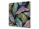 Toughened glass backsplash – Art glass design printed glass splashback NBS11 Tropical Leaves Series: Exotic pattern 2