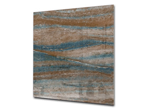 Unique Glass kitchen panel – Tempered Glass backsplash – Art design Glass Upstand NBS02  Marbles 2 Series: Colorfoul stone texture