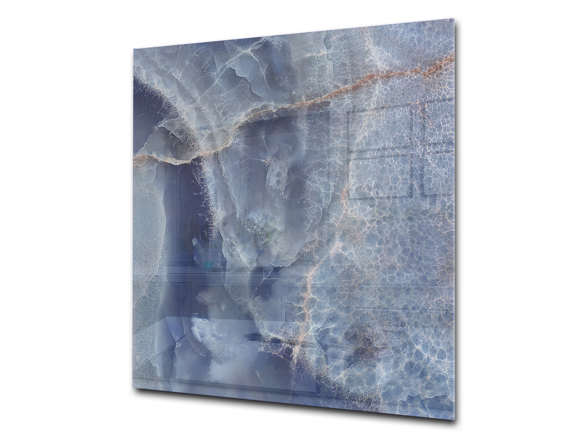 Protector contra salpicaduras de vidrio templado BS 12 Texturas blancas y grises Serie: Cuadrados de geometría 2