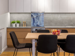 Stylish Tempered glass backsplash – Glass kitchen splashback – Glass upstand NBS01 Marbles 1 Series: Marble dotted surface