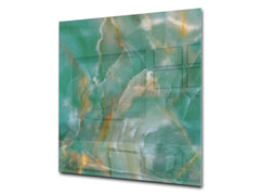 Protector contra salpicaduras de vidrio templado BS 12 Texturas blancas y grises Serie: Cuadrados de geometría 2