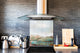 Printed Tempered glass wall art – Glass kitchen backsplash NBS12 Paintings Series: Delicate landscape