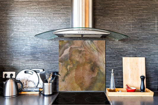 Stylish Tempered glass backsplash – Glass kitchen splashback – Glass upstand NBS01 Marbles 1 Series: Italian granite