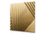 Stylish Tempered glass backsplash – Glass kitchen splashback – Glass upstand NBS08 Golden Waves Series: Golden art deco