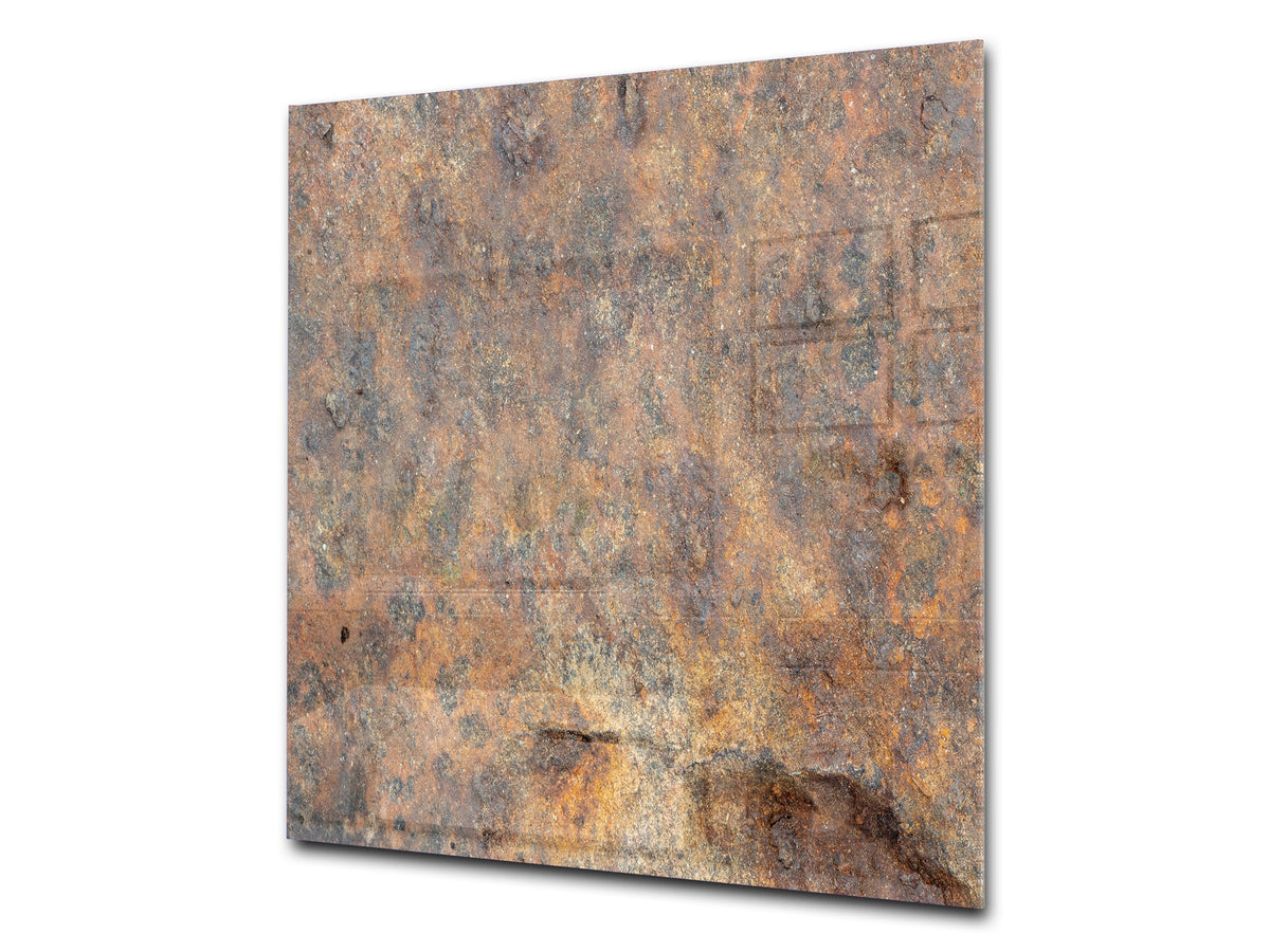 Toughened glass backsplash – Art glass design printed glass splashback NBS04 Rusted textures Series: Rusted iron texture