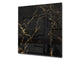 Unique Glass kitchen panel – Tempered Glass backsplash – Art design Glass Upstand NBS02 Marbles 2 Series: Golden patterns