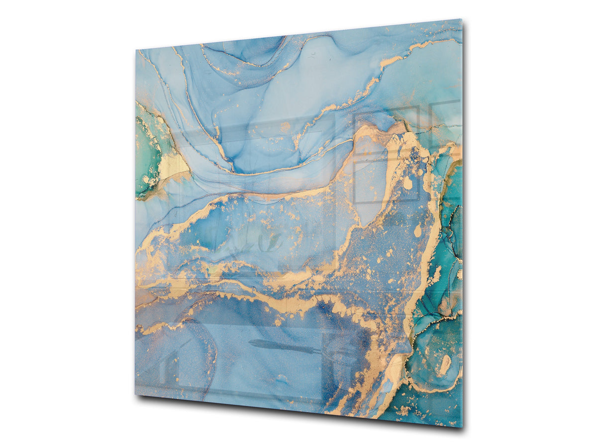 Glass kitchen backsplash – Tempered Glass splashback – Photo backsplash NBS03 Colourful abstractions Series: Current of colors