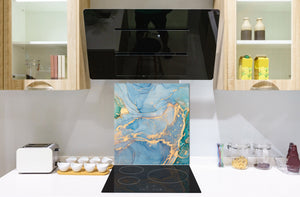 Glass kitchen backsplash – Tempered Glass splashback – Photo backsplash NBS03 Colourful abstractions Series: Current of colors
