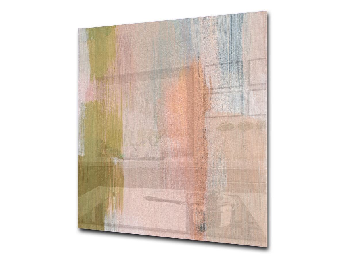 Stunning printed Glass backsplash – Tempered glass kitchen wall panel NBS07 Vintage leaves and patterns Series: Versatile artistic backdrop