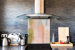 Stunning printed Glass backsplash – Tempered glass kitchen wall panel NBS07 Vintage leaves and patterns Series: Versatile artistic backdrop