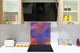 Unique Glass kitchen panel – Tempered Glass backsplash – Art design Glass Upstand NBS09 Colourful Variety Series: Colorful wavy design 1