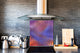Unique Glass kitchen panel – Tempered Glass backsplash – Art design Glass Upstand NBS09 Colourful Variety Series: Colorful wavy design 1