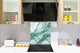 Stylish Tempered glass backsplash – Glass kitchen splashback – Glass upstand NBS01 Marbles 1 Series: Cold blue onyx