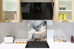 Glass kitchen backsplash – Tempered Glass splashback – Photo backsplash NBS03 Colourful abstractions Series: Artistic mixture of paints