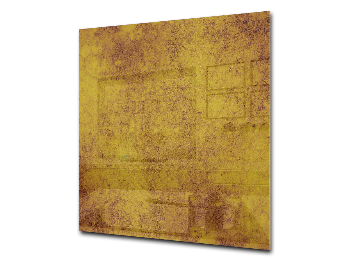 Protector contra salpicaduras de vidrio templado BS 12 Texturas blancas y grises Serie: Cuadrados de geometría 2