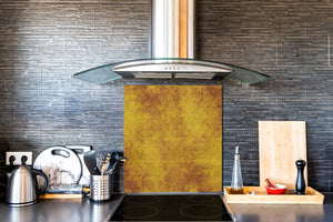 Printed tempered glass backsplash – Glass kitchen splashback NBS06 Textures and tiles 2 Series: Abstract golden fish scales