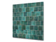 Printed Tempered glass wall art – Glass kitchen backsplash NBS05 Textures and tiles 1 Series: Green vintage ceramic tiles 1