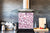 Unique Glass kitchen panel – Tempered Glass backsplash – Art design Glass Upstand NBS09 Colourful Variety Series: Pink pearls