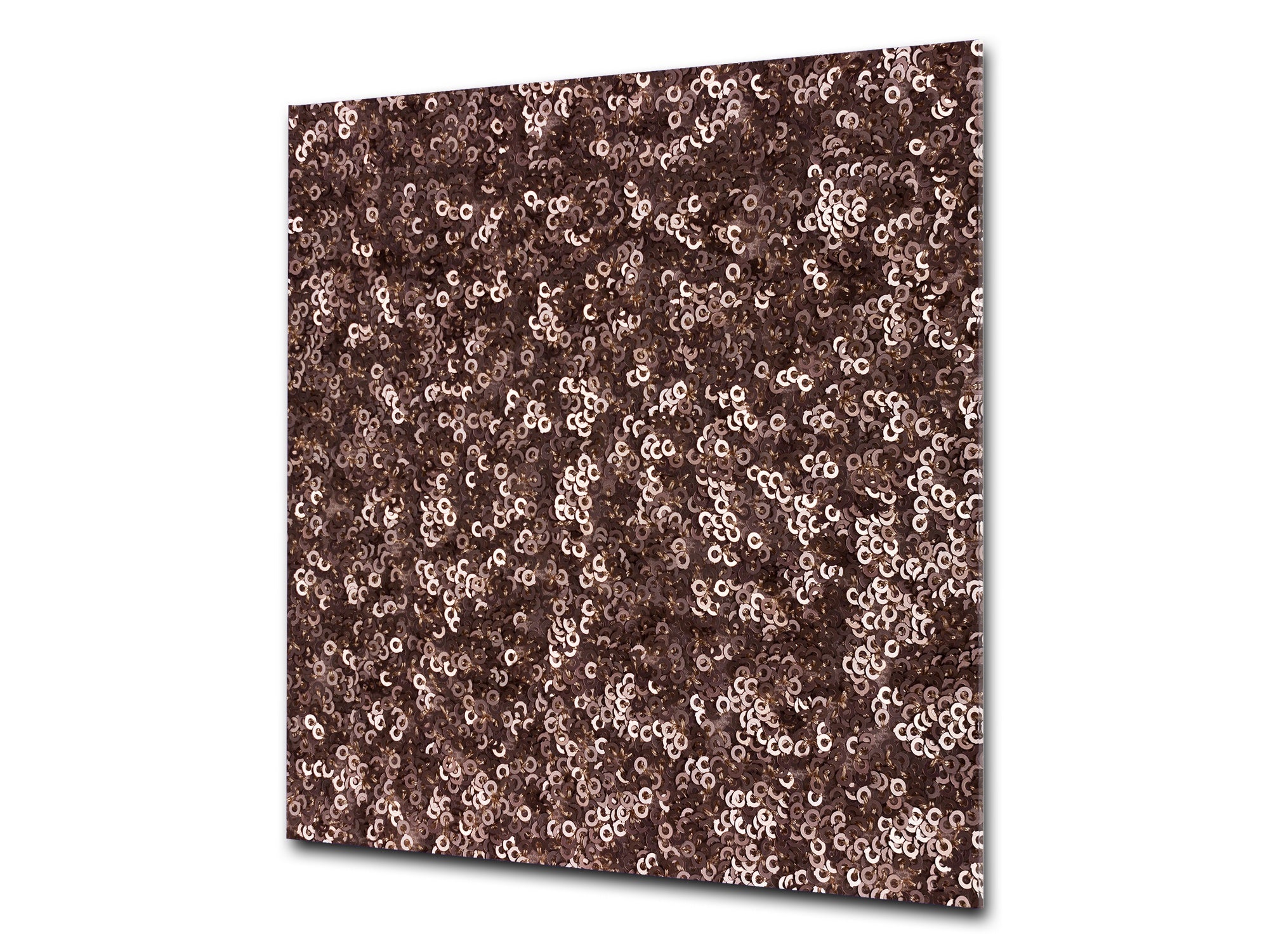 Unique Glass kitchen panel – Tempered Glass backsplash – Art design Glass Upstand NBS09 Colourful Variety Series: Gold brown sequins