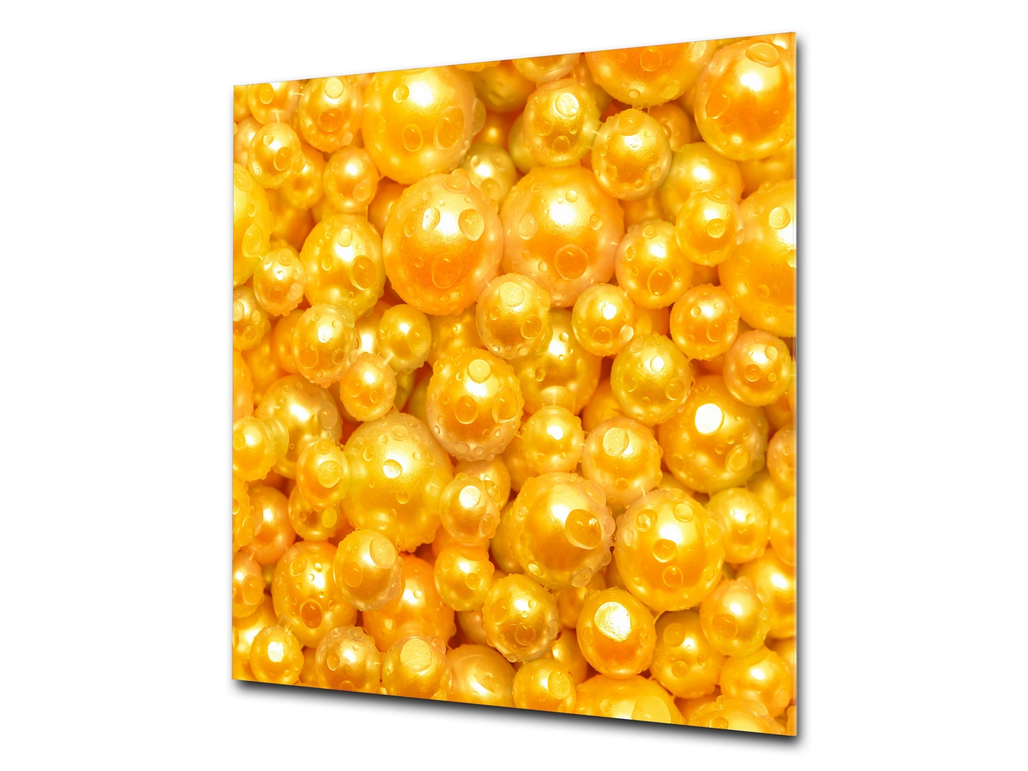 Unique Glass kitchen panel – Tempered Glass backsplash – Art design Glass Upstand NBS09 Colourful Variety Series: Shiny yellow surface