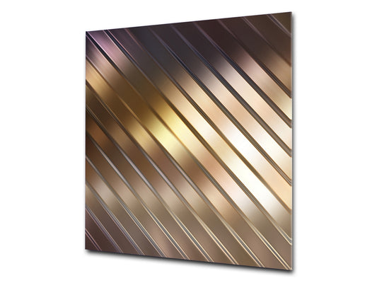 Protector contra salpicaduras de vidrio templado BS 12 Texturas blancas y grises Serie: Cuadrados de geometría 2