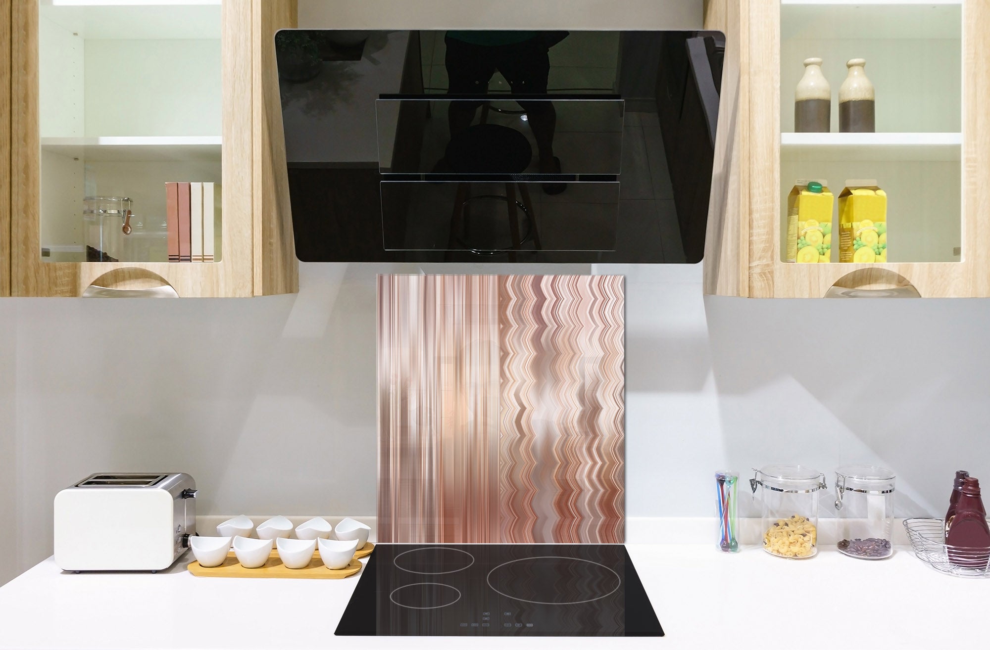 Unique Glass kitchen panel – Tempered Glass backsplash – Art design Glass Upstand NBS09 Colourful Variety Series: Set of abstract backgrounds