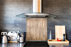 Printed tempered glass backsplash – Glass kitchen splashback NBS06 Textures and tiles 2 Series: Vintage wood panel