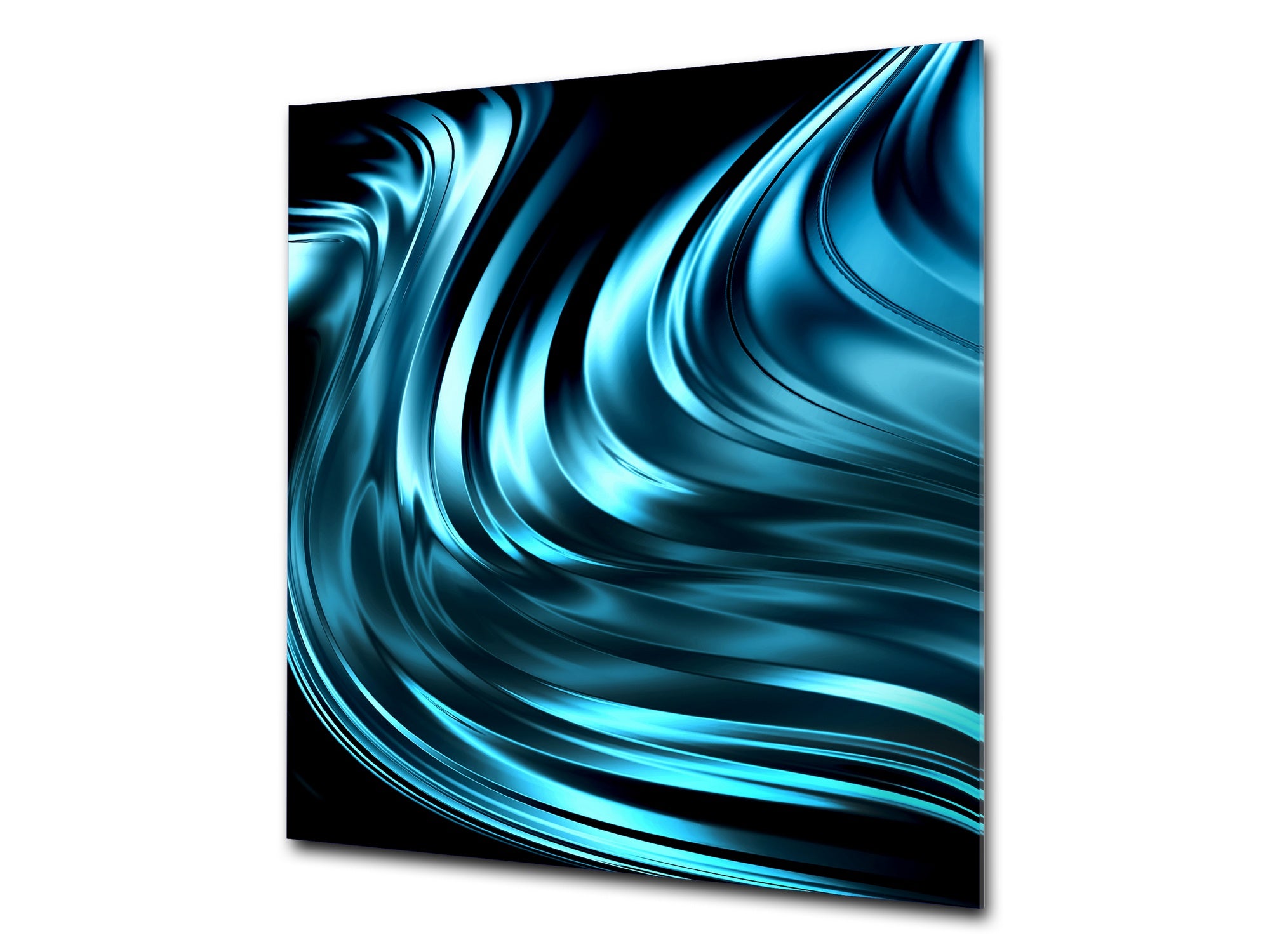 Unique Glass kitchen panel – Tempered Glass backsplash – Art design Glass Upstand NBS09 Colourful Variety Series: Blue abstract composition