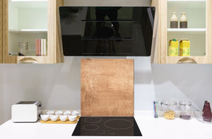 Printed tempered glass backsplash – Glass kitchen splashback NBS06 Textures and tiles 2 Series: Light wood panel