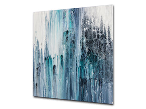 Printed Tempered glass wall art – Glass kitchen backsplash NBS12 Paintings Series: Canvas abstract art