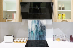 Printed Tempered glass wall art – Glass kitchen backsplash NBS12 Paintings Series: Canvas abstract art