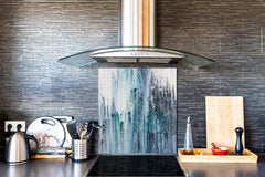 Printed Tempered glass wall art – Glass kitchen backsplash NBS12 Paintings Series: Canvas abstract art