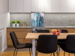 Printed Tempered glass wall art – Glass kitchen backsplash NBS12 Paintings Series: Canvas abstract art