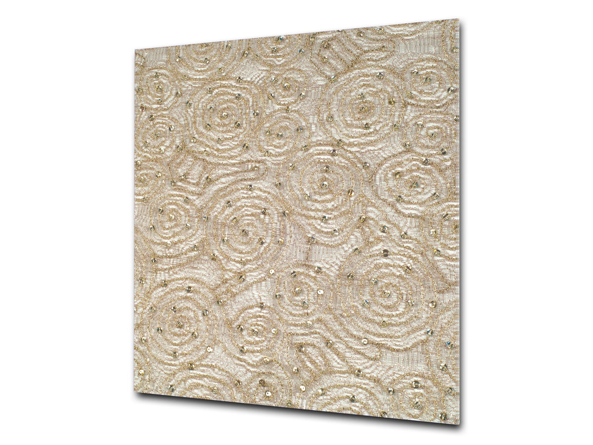 Glass kitchen backsplash – Tempered Glass splashback – Photo backsplash NBS10 Decorative Surfaces Series: Floral lace