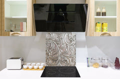 Glass kitchen backsplash – Tempered Glass splashback – Photo backsplash NBS10 Decorative Surfaces Series: Luxury handcraft