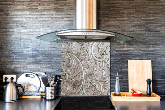 Glass kitchen backsplash – Tempered Glass splashback – Photo backsplash NBS10 Decorative Surfaces Series: Luxury handcraft