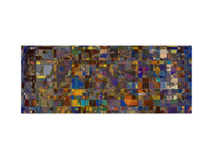 Glass kitchen panel with and w/o stainless steel back-coating: Abstract vintage pattern