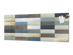 Glass splashback with metal backing - Kitchen glass panel: Metal  Decor