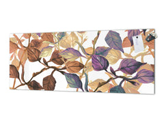 Glass splashback with metal backing - Kitchen glass panel: Spring branch of birch