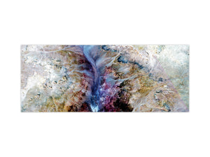 Stunning glass wall art - Wide format  backsplash with magnetic properties:   Veins of the earth