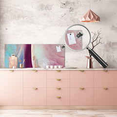 Stunning glass wall art - Wide format  backsplash with magnetic properties:  Deserts of Africa- aerial view